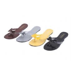 Wholesale Footwear Womans Fashion Bow Flip Flop (assorted Colors)