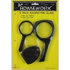 Magnifiers 3 Pack 2" Fold + 2" + 2.5"- 2x Magnification