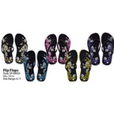 Wholesale Footwear Ladies Printed Flip Flop