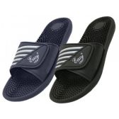 Wholesale Footwear Men's Velcro With Massage In Sole Shower Slides