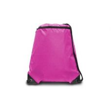 Zipper Drawstring Backpack - Hot Pink Color