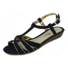 Wholesale Footwear Ladies Fashion Summer Sandals In Black