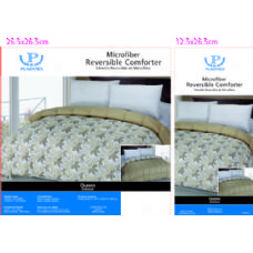 Printed Reversible Comforter - Queen Microfiber