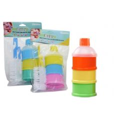 2pc Bottle Brushes+1pc Milk Powder Container