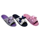 Wholesale Footwear Ladies Fashion House Slipper With Printed Heart And Bow