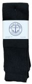 Yacht & Smith Men's Cotton 31 Inch Tube Socks, Referee Style, Size 10-13 Solid Black Bulk Buy