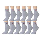 Yacht & Smith Women's Usa American Flag Low Cut Ankle Socks, Size 9-11 Gray