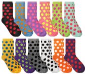 Yacht & Smith Womens Polka Dot Crew Socks Size 9-11