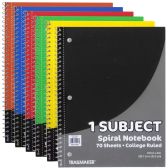 1 Subject Notebook - College Ruled - 70 Sheets