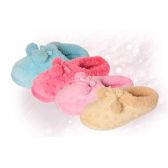 Wholesale Footwear Girls Fuzzy Pom Pom Slipper