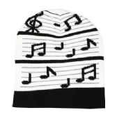 Beanie Hat With Music Symbols
