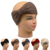 Knitted Women Bow Shape Woolen Headband