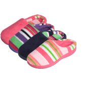 Wholesale Footwear Girls' 2-Tone Slip On Indoor Slippers
