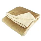 UltrA-Plush Reversible Throw Blanket Camel