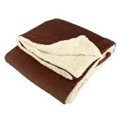 UltrA-Plush Reversible Throw Blanket Chocolate