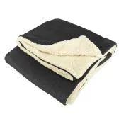 UltrA-Plush Reversible Throw Blanket Black