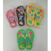 Wholesale Footwear Girl's Flip Flops [hearts]
