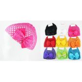 Kids' Crochet Hats With Bow In Assorted Colors