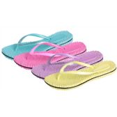 Wholesale Footwear Women's Pastel Colored Flip Flop Sizes & Colors Assorted Per Case.