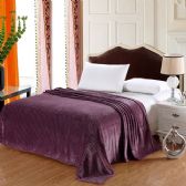 100% Polyester Blankets Purple Color