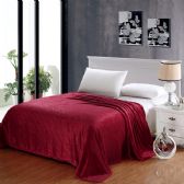 100% Polyester Blankets Red Color