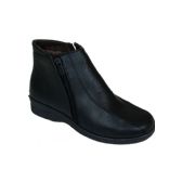 Wholesale Footwear Ladies Fashion Winter Ankle Boot With Zipper (black)