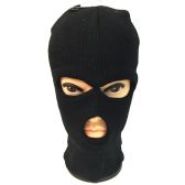 Unisex Black Ski Hat/mask One Size Fits All
