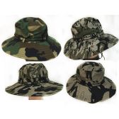 Camo Fishing Hat With Mesh Assorted Colors