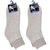 Diabetic Ankle Socks Gray 10-13
