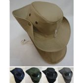 Cotton Boonie Hat With Cloth Flap [solid]