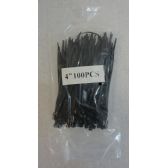 100 Piece 4" Cable Ties [black]