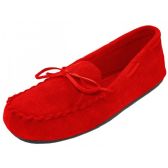 Wholesale Footwear Wholesale Women's Red Leather Moccasins