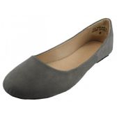 Wholesale Footwear Women's Micro Suede Ballet Flats Grey Color Only