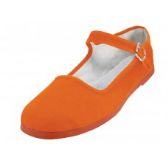 Women's Canvas Classic Mary Janes Shoe Orange Color Only