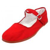 Wholesale Footwear Girl's Classic Cotton Mary Jane Shoes Red Color Only