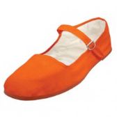 Wholesale Footwear Girl's Classic Cotton Mary Jane Shoes - Orange Color Only