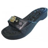 Wholesale Footwear Women's Buckle Sandals( Black Color Only)