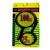 2pc Magnifying Glass 100mm And 75mm