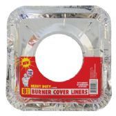 Foil Burner Liner 8 Pack 8.5 X 8.5 Inches Heavy Duty