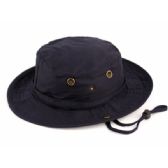 Outdoor Cotton Bucket Hats With Strip In Navy