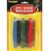 Wholesale Footwear 3pc Shoe Brushes 5x2x1.8 in