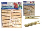 50pc Wooden Clothespins, Cloth Pegs