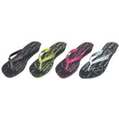 Wholesale Footwear Ladies Glitter Flip Flop Wedge Sandal