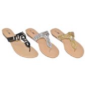 Wholesale Footwear Ladies Metallic Strap Sandal