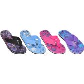 Wholesale Footwear Ladies Beach Flip Flops With Printed Footbed