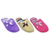 Wholesale Footwear Ladies Plush House Slipper With Bow