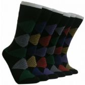 Men's Striped Design Crew Socks
