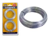 2pc Silver Wire, 25m Each
