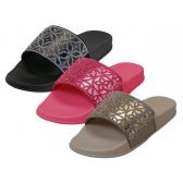 Wholesale Footwear Women's Rhinestone Top Slide Sandals