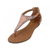 Wholesale Footwear Women's Rhinestone Sandals ( *rose Gold Color )